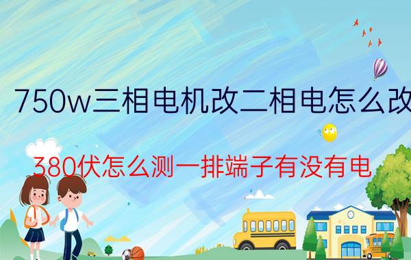 750w三相电机改二相电怎么改 380伏怎么测一排端子有没有电？